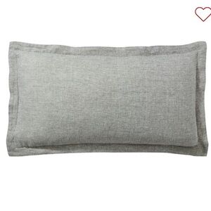 New Set 2 Pottery Barn Belgian Flax Linen Waffle Weave Standard Sham Covers Grey